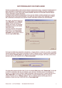 INVITI PERSONALIZZATI CON STAMPA UNIONE