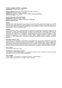 Chimica Analitica (6 CFU) – II semestre
