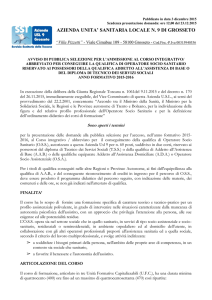 Avviso - Usl 9 Grosseto