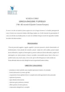 programma corso di lingua inglese per adulti principianti