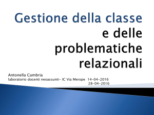 gestione dellaclasse e problematiche relazionali