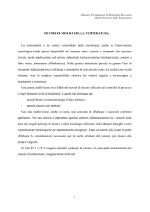 Misure di Temperatura