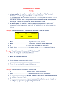 Esercitaione 1: MONET – Gallicismi TEORIA: 1. Le futur proche : Per