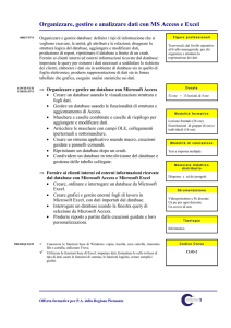 CL03-2 - Organizzare, gestire e analizzare dati con MS Access e Excel
