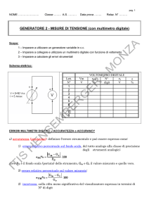 GENERATORE 2 - MISURE DI TENSIONE (con multimetro digitale)