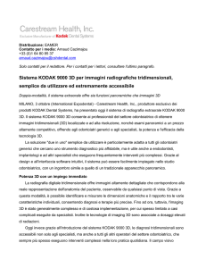 Sistema KODAK 9000 3D per immagini radiografiche tridimensionali
