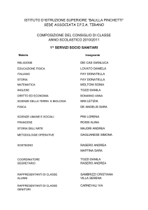 1^ servizi socio sanitari istituto d`istruzione - Pinchetti e