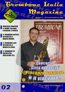 IL TROMBONE JAZZ INTERVISTA a Marcello Rosa