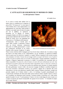 l`attualità di goldoni di un mondo in crisi