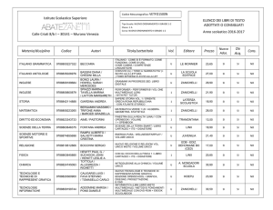 Lista Libri di Testo