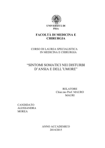 sintomi somatici nei disturbi d`ansia e dell`umore