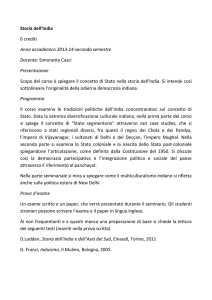 Storia dell`India 6 crediti Anno accademico 2013-14