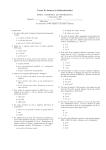 Corso di Laurea in Infermieristica