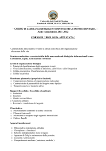 Anno Accademico 2011-2012 CORSO DI “ BIOLOGIA APPLICATA“