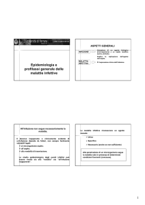 Epidemiologia e profilassi generale delle malattie infettive