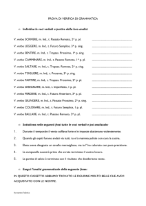 Esercizi di Grammatica Italiana per la Scuola Media