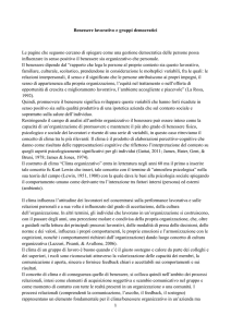 benessere organizzativo