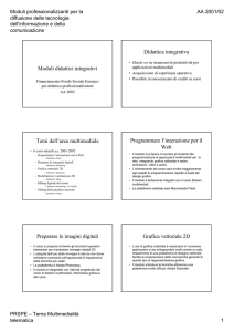 Moduli didattici integrativi Didattica integrativa Temi dell`area