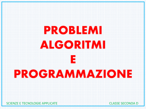 problemi algoritmi e programmazione