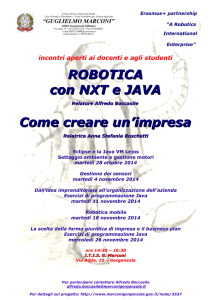 ROBOTICA con NXT e JAVA Come creare un`impresa