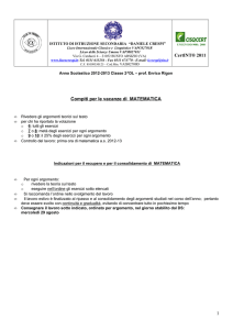 CertINT® 2011 Compiti per le vacanze di MATEMATICA 1