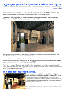 aggiungere profondità (quella vera) ad una foto digitale la regola
