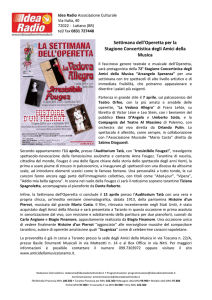 Settimana dell`Operetta per la Stagione Concertistica