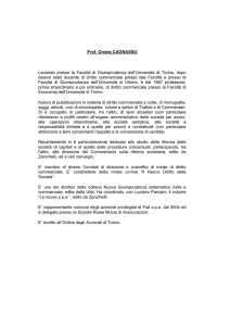 Prof. Oreste CAGNASSO Laureato presso la