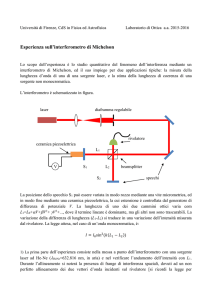 Esperienza sull`interferometro di Michelson