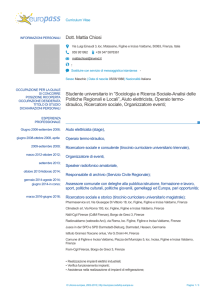 Europass CV - Comune di Figline e Incisa Valdarno