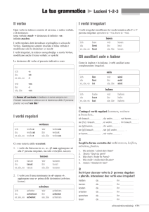 La tua grammatica Lezioni 1-2-3