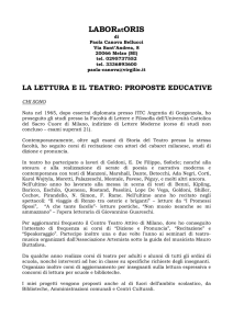 le mie proposte e un breve profilo