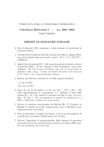 esercizi proposti - Dipartimento di Ingegneria dell`Informazione