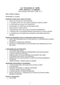 Programma Italiano Storia classe IVA Ferrara a.s.
