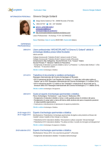 Curriculum Vitae – Ginevra Gottardi