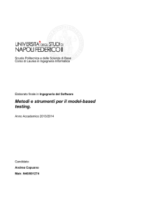 Metodi e strumenti per il model-based testing.