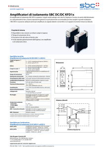 Amplificatori di isolamento SBC DC/DC KFD1x