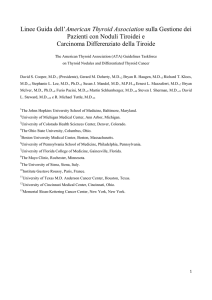Linee Guida dell`American Thyroid Association sulla Gestione dei