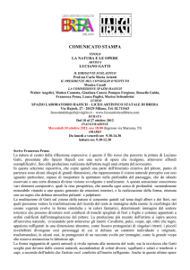 COMUNICATO STAMPA - Liceo Artistico Brera