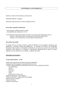 FOTOMODELLA/FOTOMODELLO DURATA: ORE