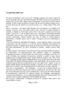 La questione della cosa - Osservatorio Scientifico Spirituale