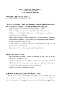 1 IISS - LICEO SCIENTIFICO “P. SETTE” SANTERAMO IN COLLE
