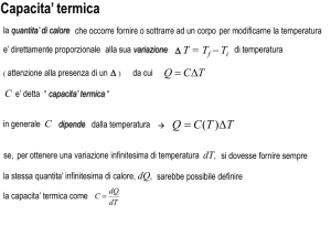 Capacita` termica