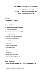 programma di scienze umane e sociali anno