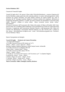 Concerto 26 luglio - Provincia di Massa