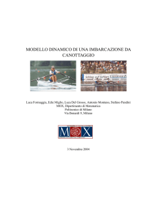 MODELLO DINAMICO DI UNA IMBARCAZIONE DA CANOTTAGGIO