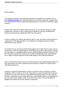 Sindrome di Down (trisomia 21)