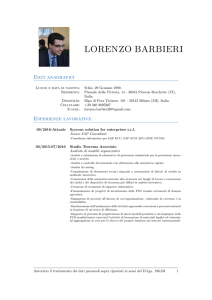 CV - Ordine degli Ingegneri della Provincia di Milano