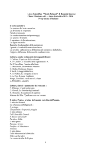 Italiano 1ASA - I.I.S.S. Nicolò Palmeri