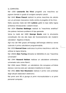 IL COMPUTER. Nel 1500 Leonardo Da Vinci progettò una macchina